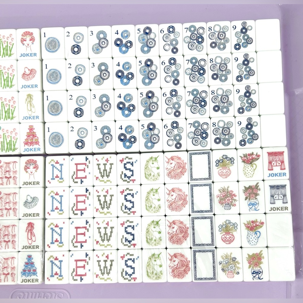 American Mahjong Tile Set Grandmillennial Coquette Mahjong 2 LEFT! - Picture 4 of 10